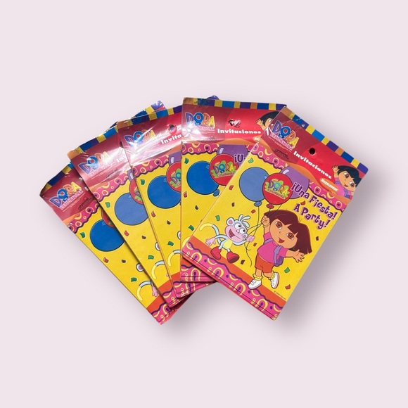 Set Of Five New In Package Dora The Explorer Spanish Birthday Party Invitations - Picture 1 of 11